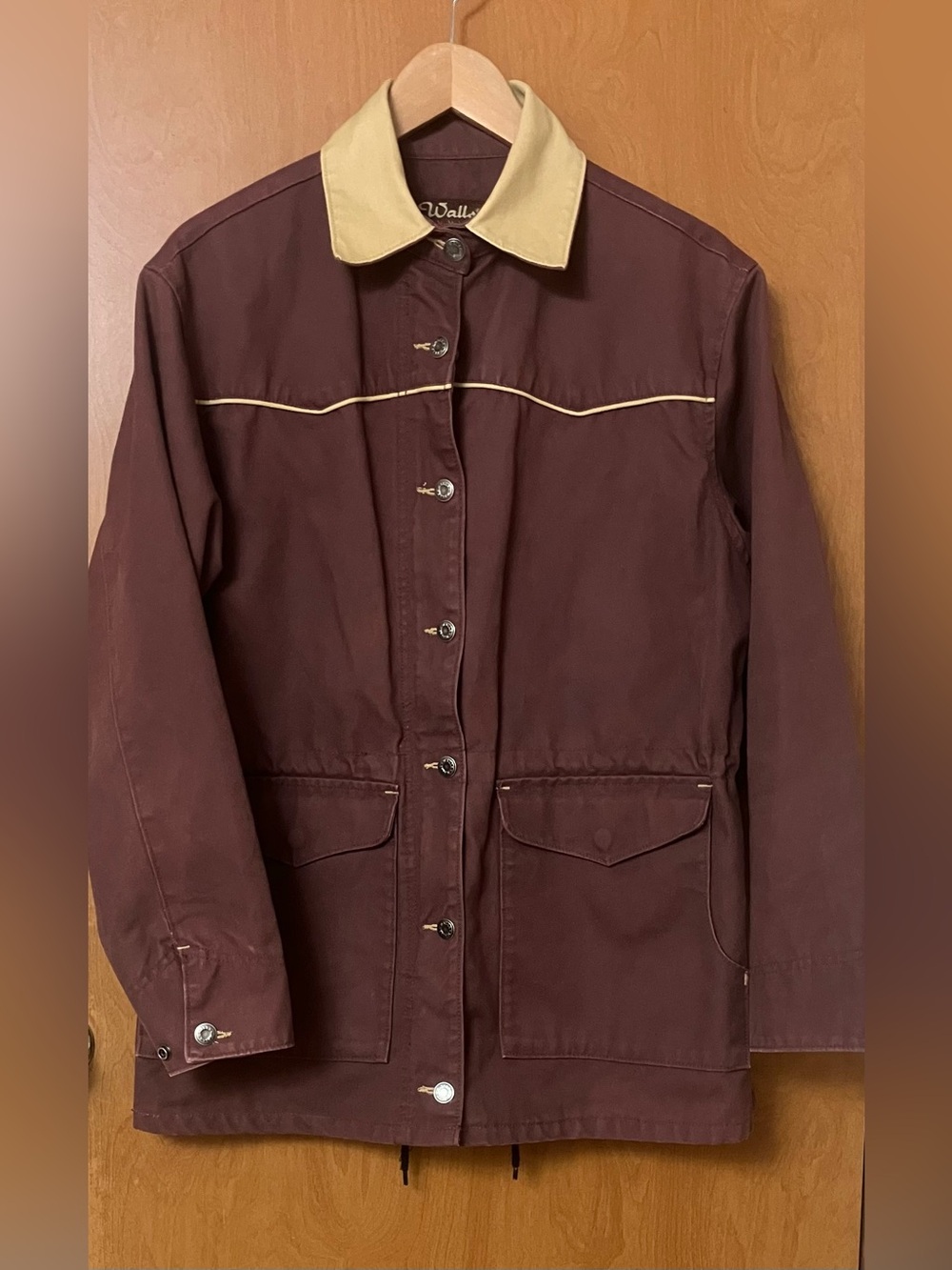 Walls Authentic Ranch Wear Men's Brick Red Canvas Full Zip Jacket Coat Size M